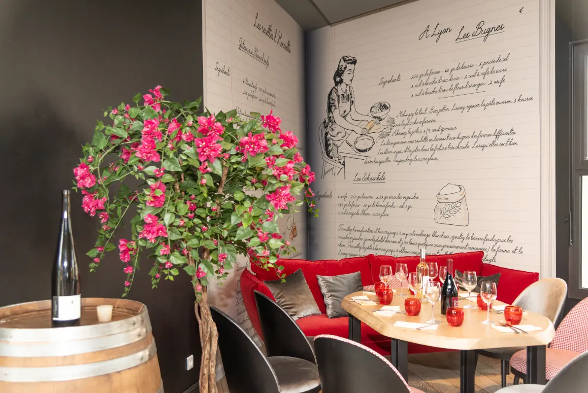 Table dressée avec élégance au restaurant Henriette à Beaucouzé